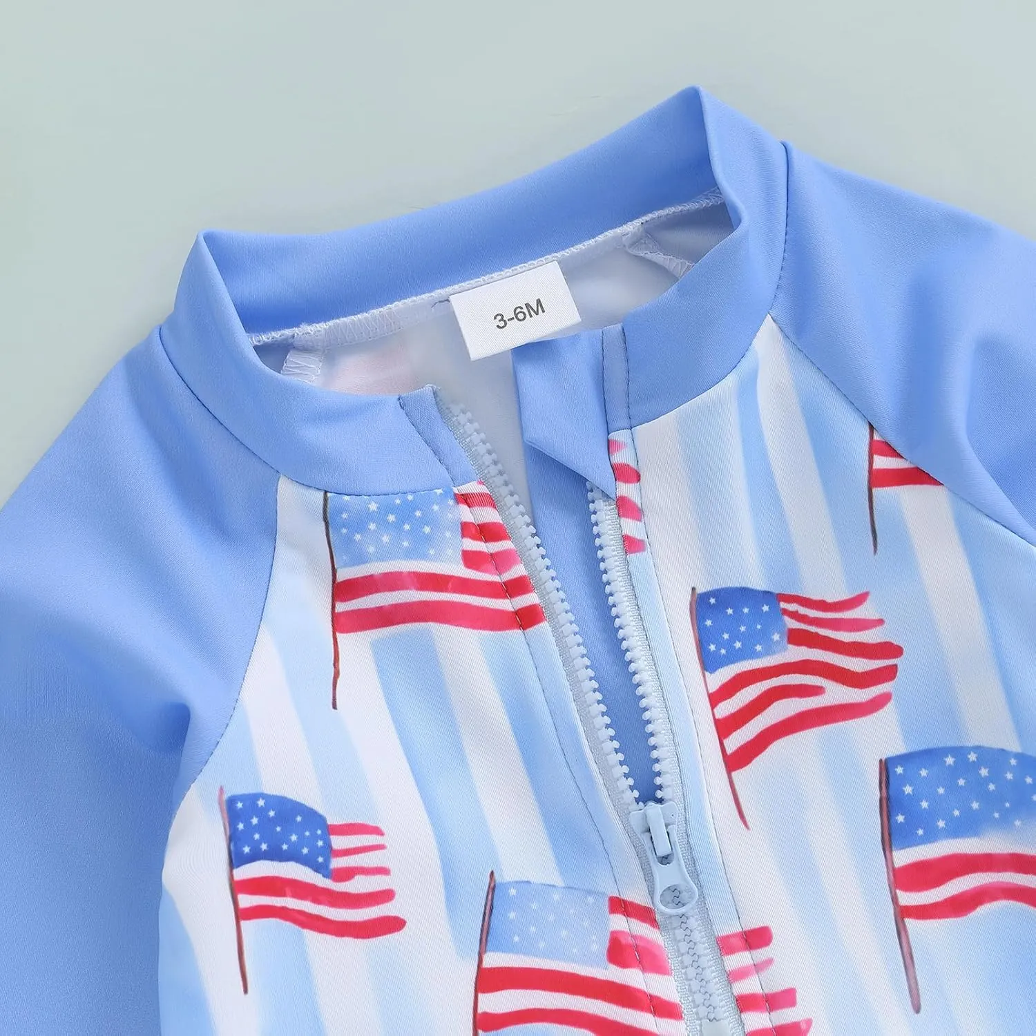 Toddler Baby Boy Swimsuit One Piece Swimwear Shark Short Sleeve Zipper Rash Guard Infant Bathing Suit