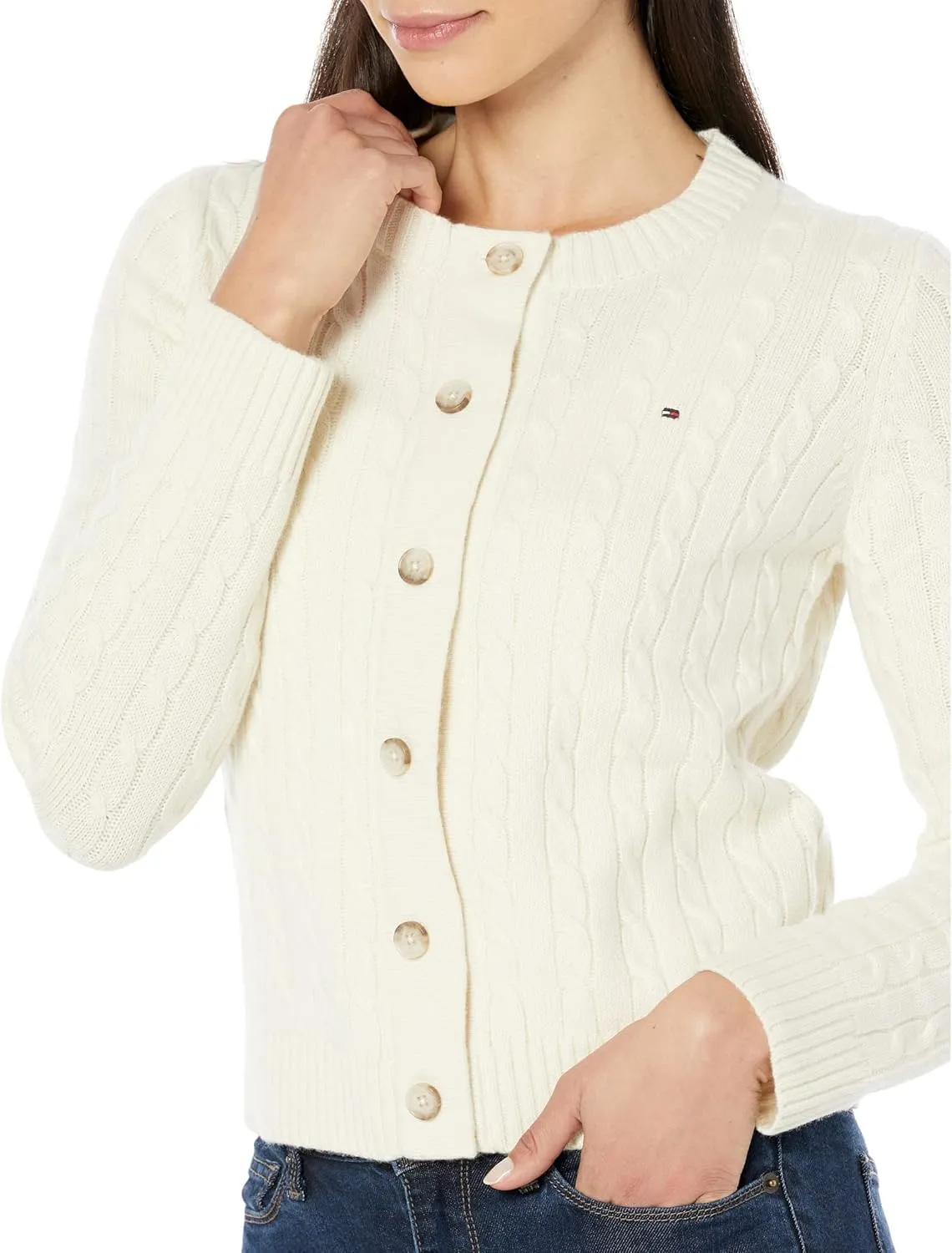 Tommy Hilfiger Adaptive Sandra Rib Color-Block Cardigan