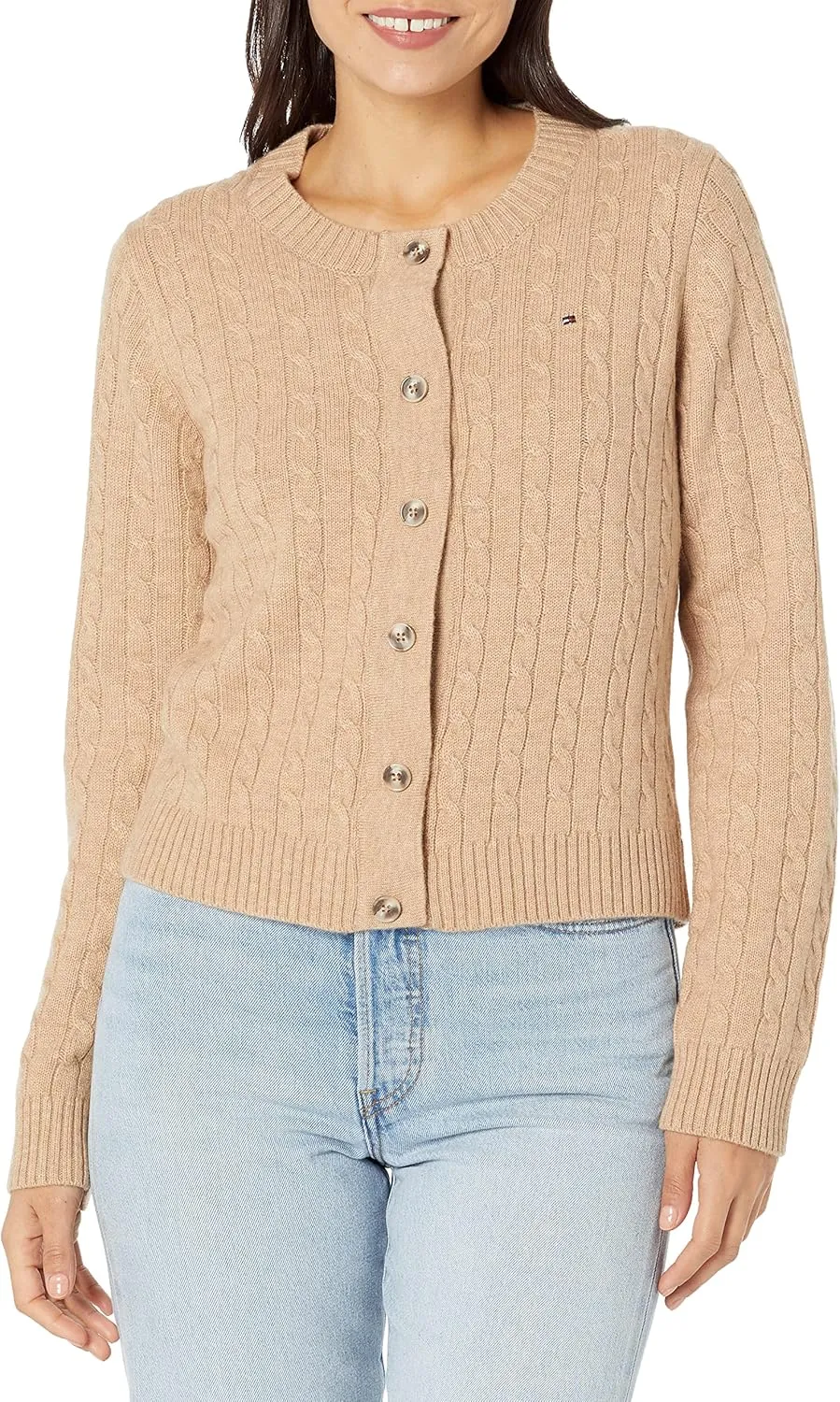 Tommy Hilfiger Adaptive Sandra Rib Color-Block Cardigan