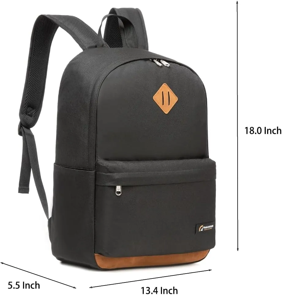 Travel Backpack, 17 Inch Laptop Backpack, Water Resistant College Bookbag, Large Capacity Computer Backpacks (Black)
