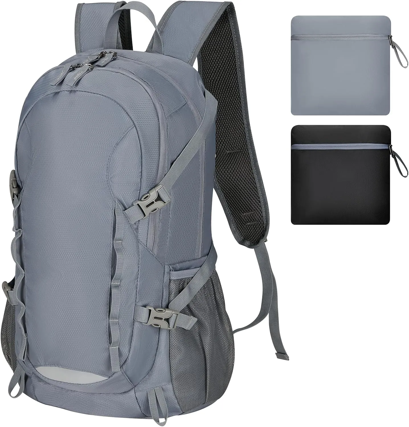 Travel Hiking Backpack 40L Ultra Lightweight Camping Packable for Men Women Water Resistant Portable DaypackGrey