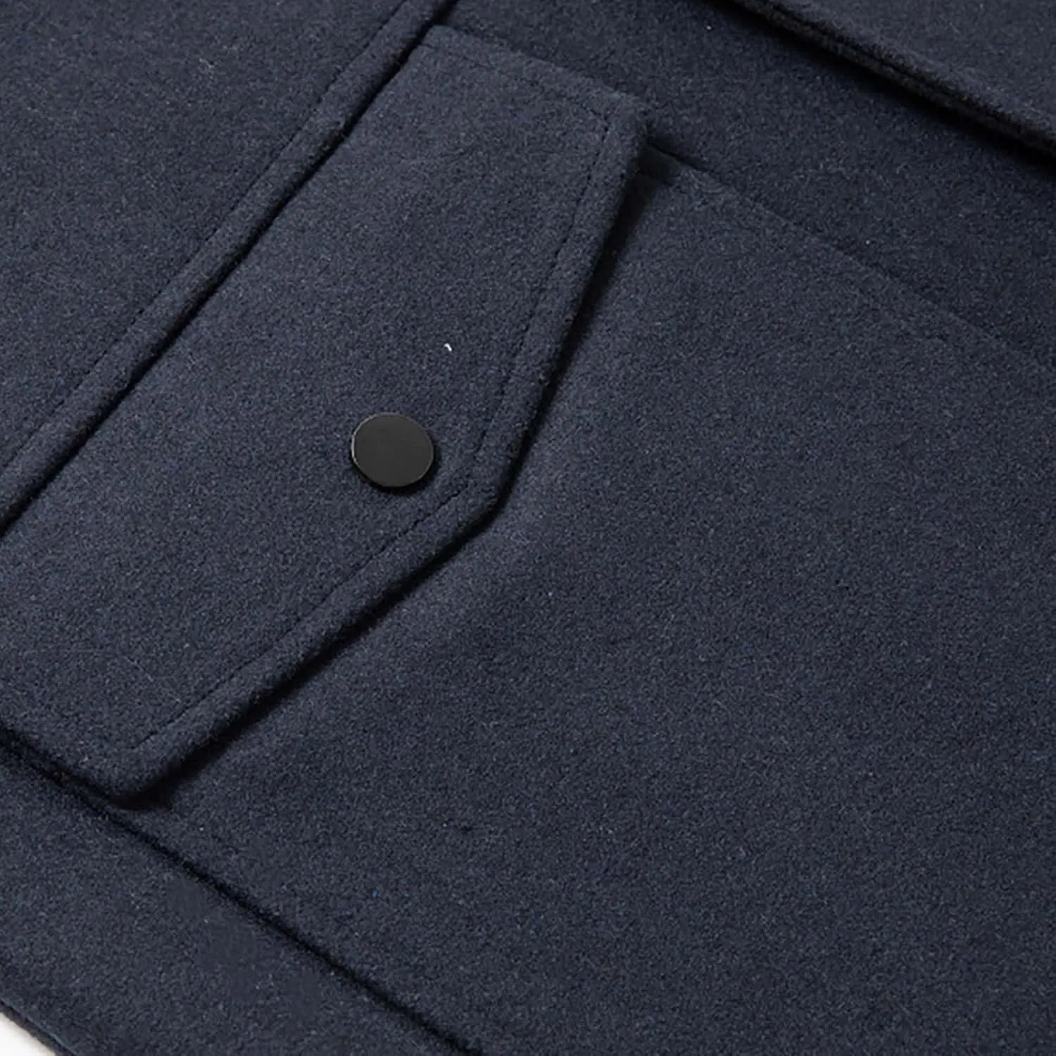 Trench Coat for Men Big and Tall Wool Trench Coat Double Breasted Pea Coat Zip Up Wool Jacket Mid Length Cardigan