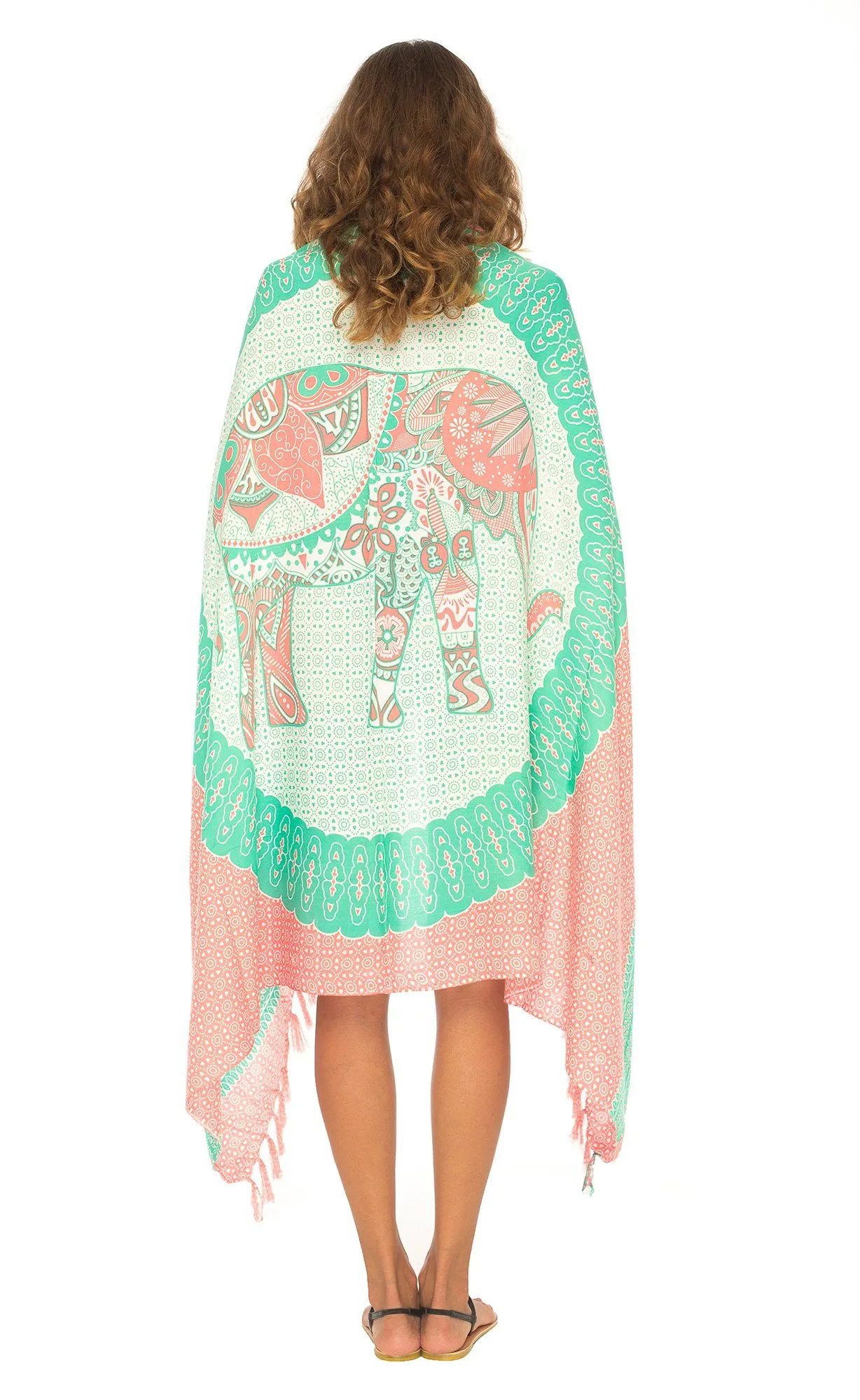 Tribal Elephant Mandala Design Sarong