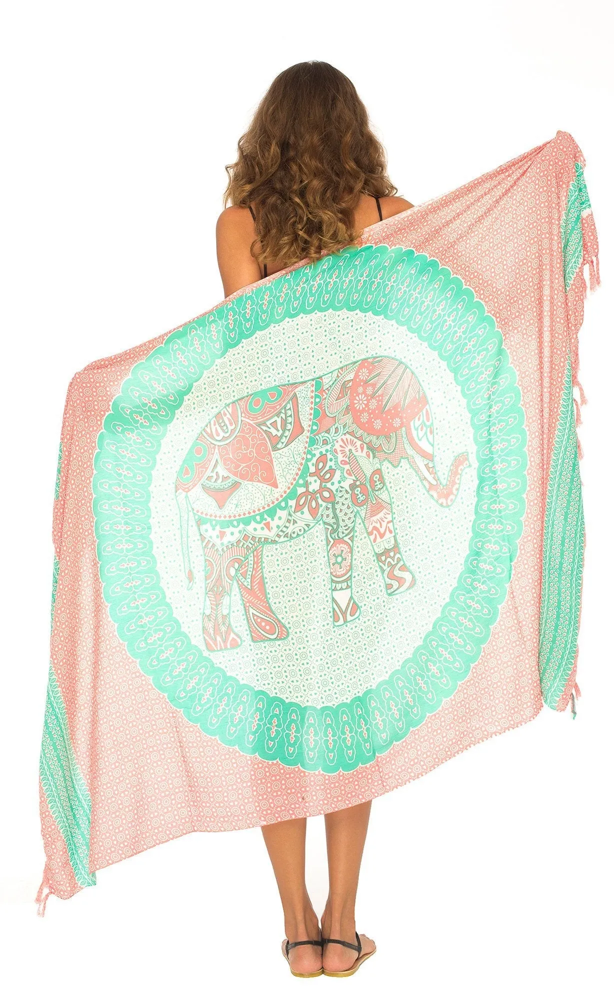 Tribal Elephant Mandala Design Sarong