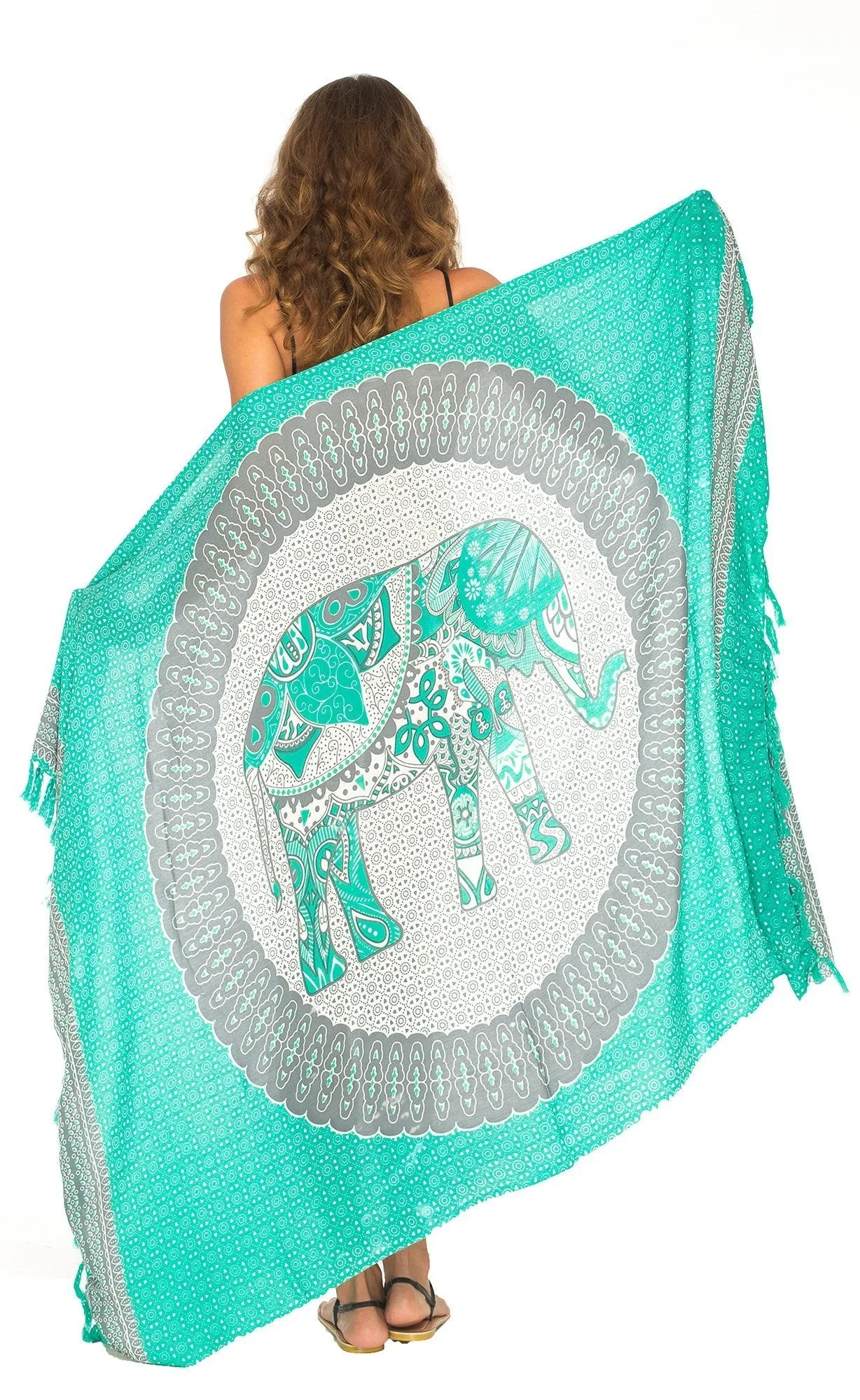 Tribal Elephant Mandala Design Sarong