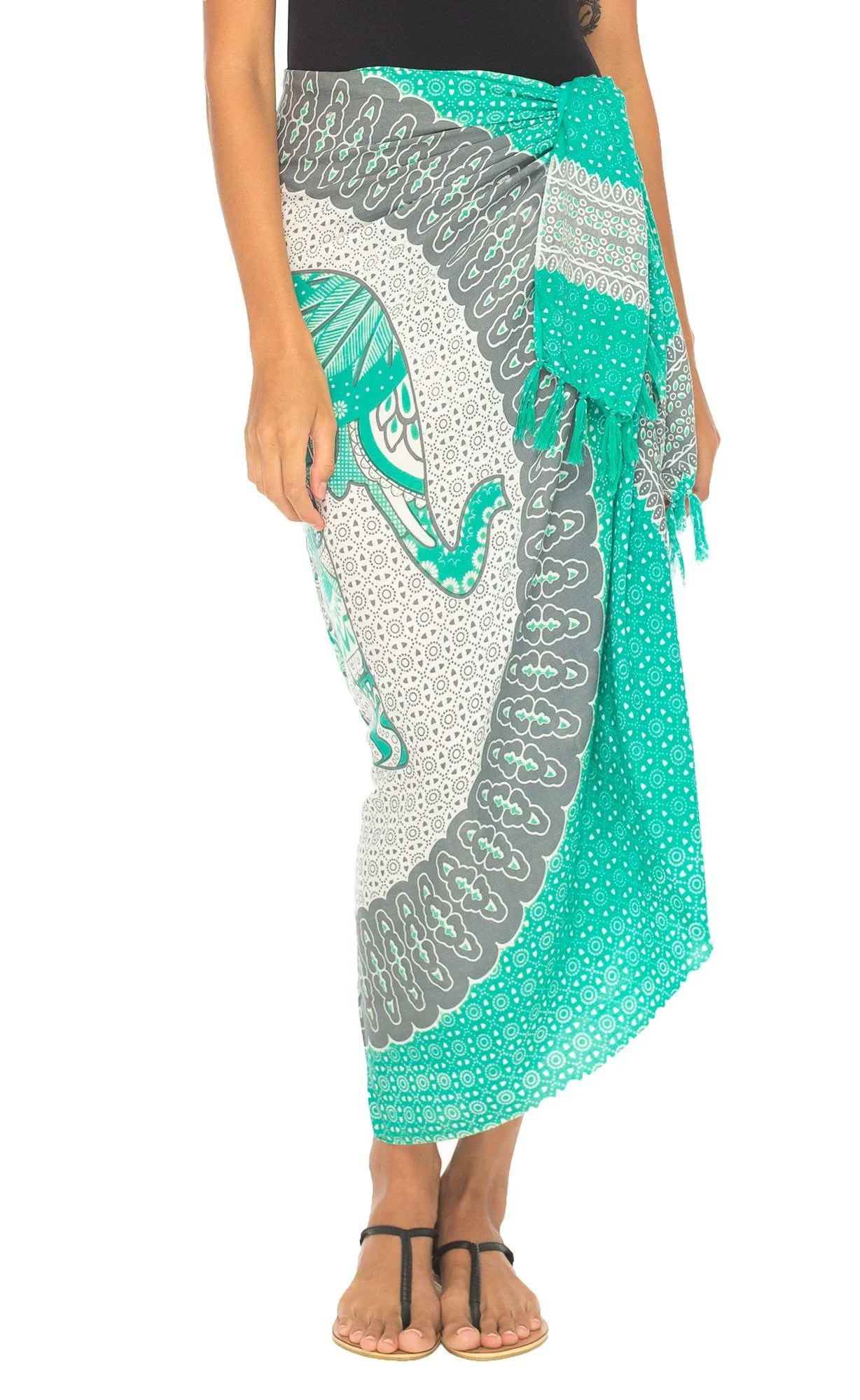 Tribal Elephant Mandala Design Sarong