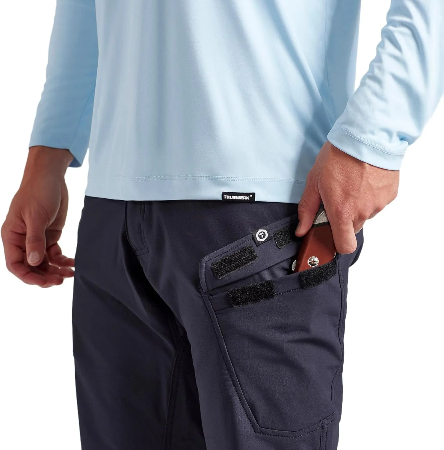 TRUEWERK Men's Work Pants - T2 WerkPant Technical Workwear, Water Resistant, Lightweight, Multi-Pocket with 4-Way Stretch