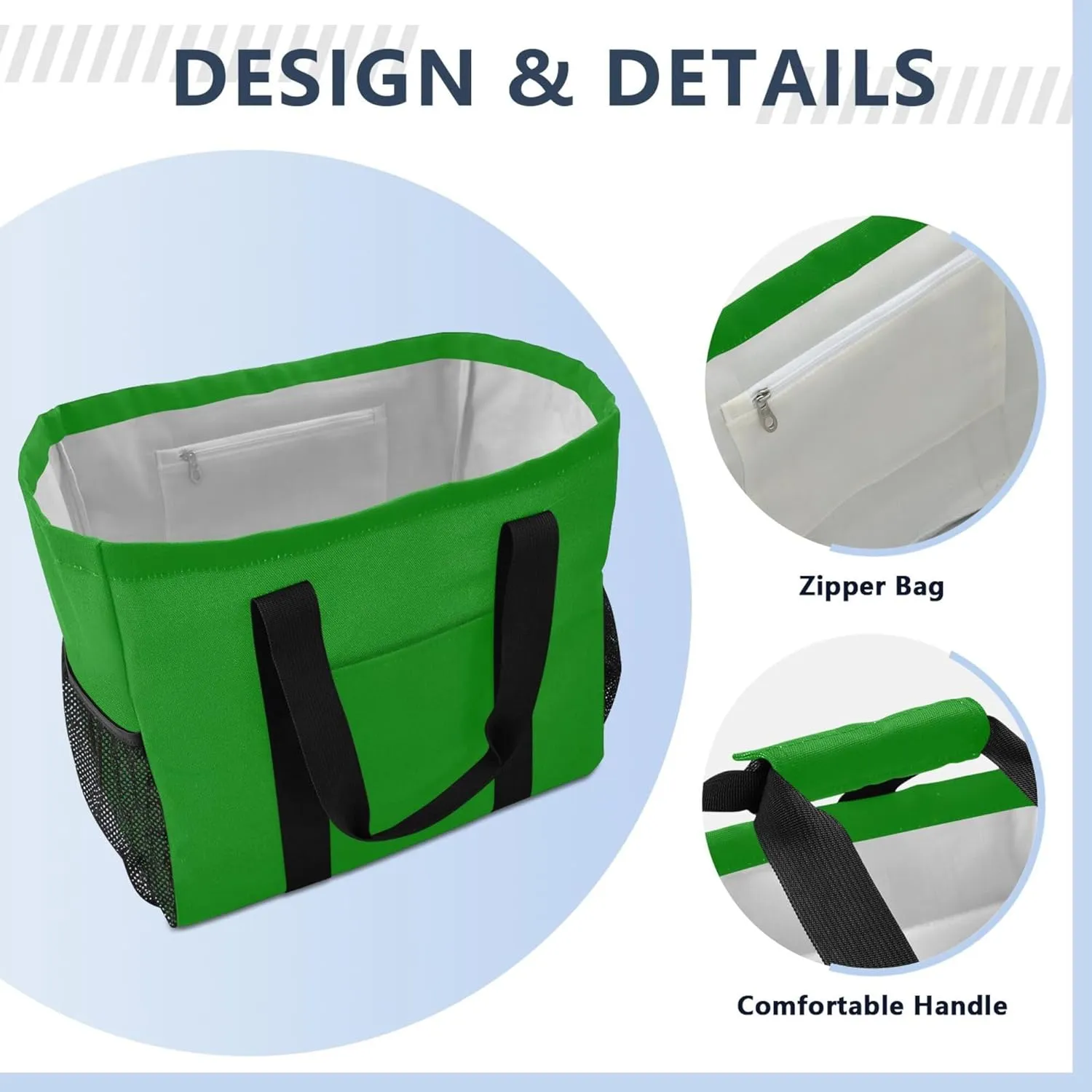 Utility Storage Bags Foldable Beach Bag Water Resistant with Handles Carrying Bag