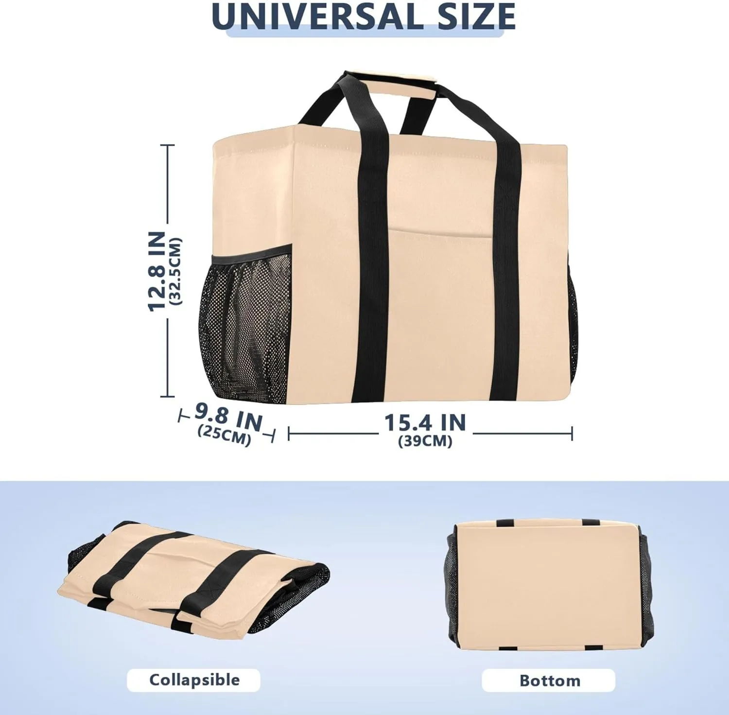 Utility Storage Bags Foldable Beach Bag Water Resistant with Handles Carrying Bag