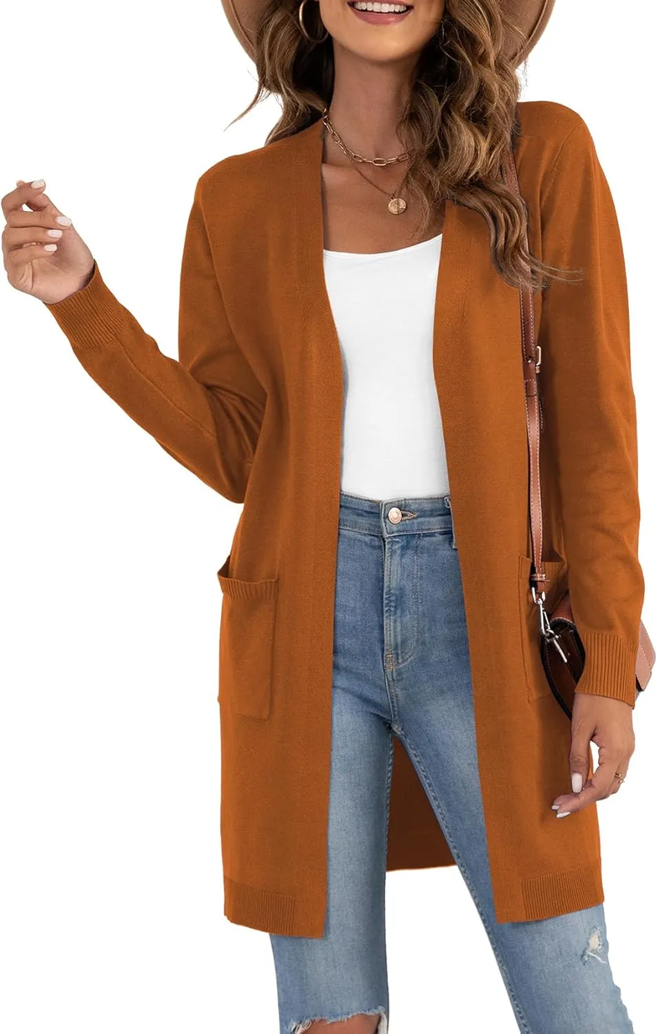 VIISHOW Women's Classic Cardigans Long Sleeve Open Front Casual Knit Cardigan Sweaters Coat Soft Outwear