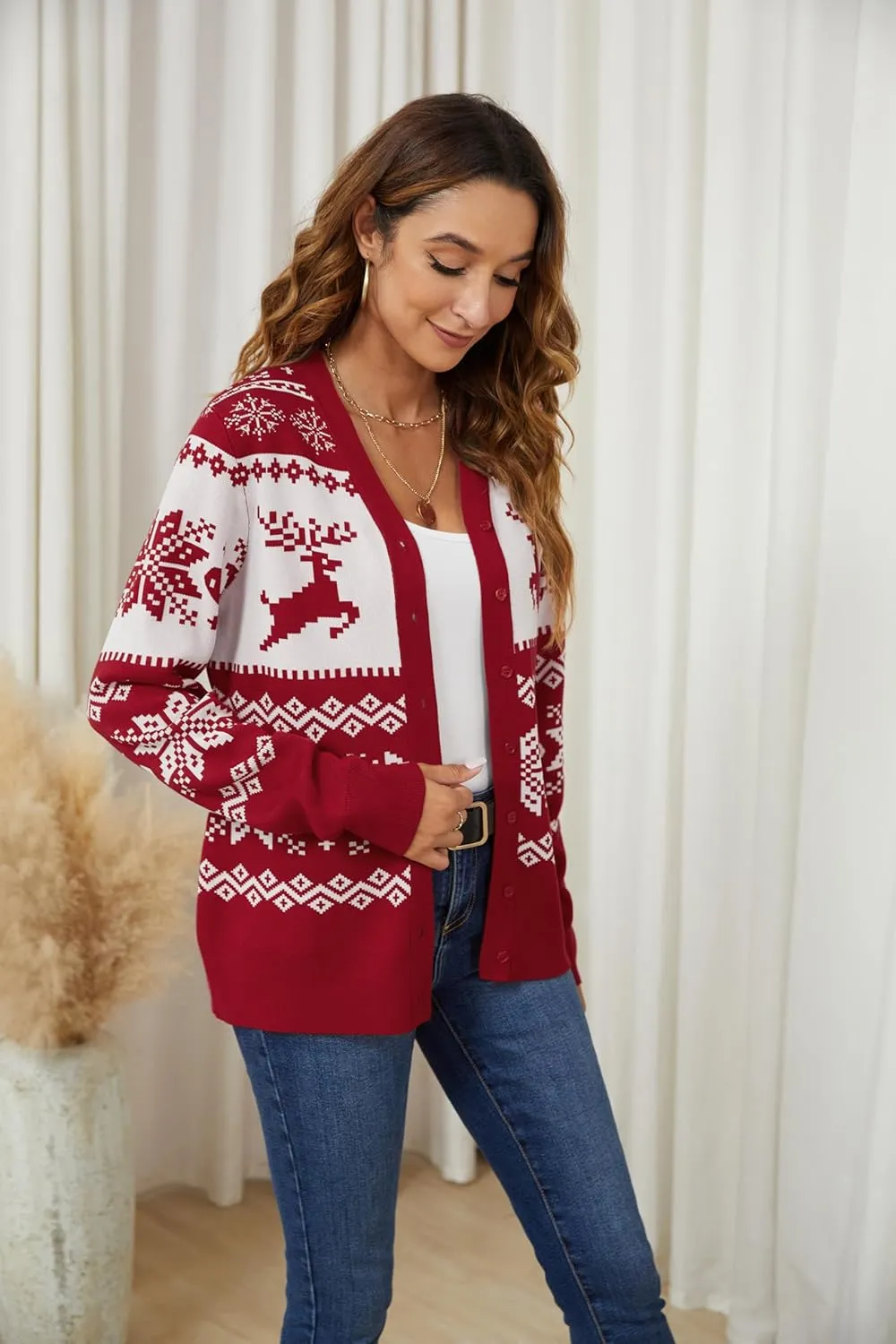 VIISHOW Women's V Neck Button Down Knitwear Long Sleeve Soft Basic Knit Cardigan Sweater
