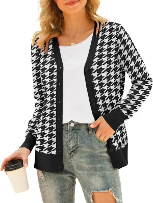 VIISHOW Women's V Neck Button Down Knitwear Long Sleeve Soft Basic Knit Cardigan Sweater