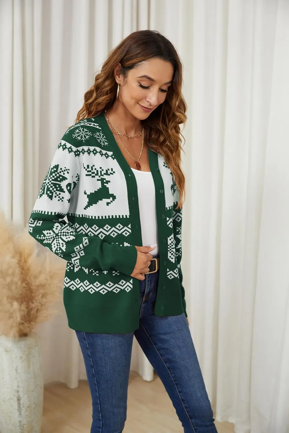 VIISHOW Women's V Neck Button Down Knitwear Long Sleeve Soft Basic Knit Cardigan Sweater