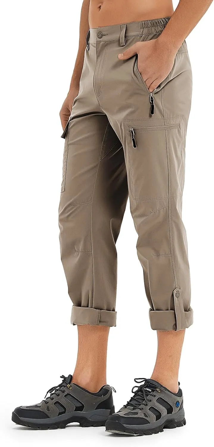 Wespornow Men's-Hiking-Pants Lightweight Water Resistant Quick Dry Outdoor Pants for Fishing Travel Camping
