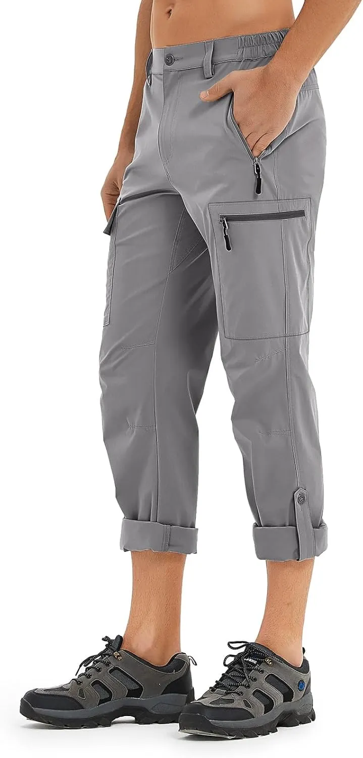 Wespornow Men's-Hiking-Pants Lightweight Water Resistant Quick Dry Outdoor Pants for Fishing Travel Camping
