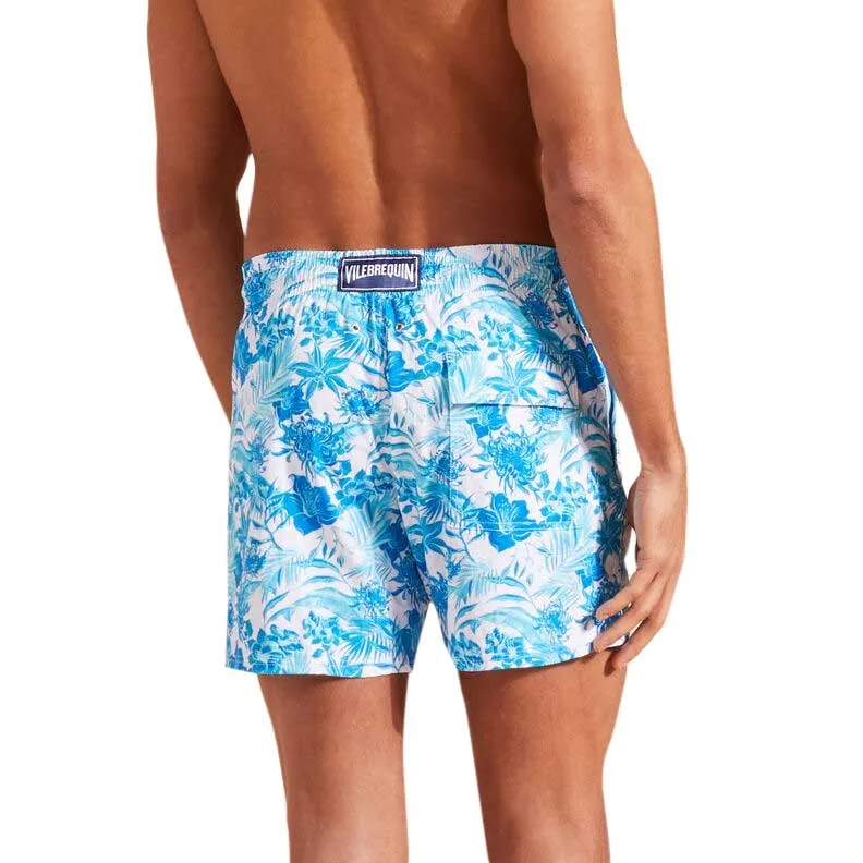 White ‘Tahiti Flowers’ Moorise Swim Trunks