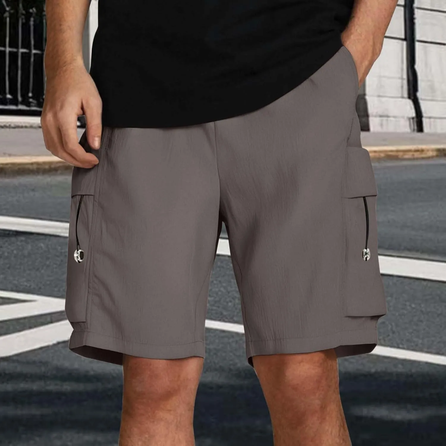Wide Leg Cargo Shorts for Men Quick Drying Breathable Sports Hiking Shorts Workout Outdoor Athletic Training Short