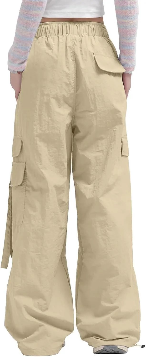 Wide Leg Pants for Women Winter Stretchy Vacation Pants with Pockets Straight Leg Water Resistant