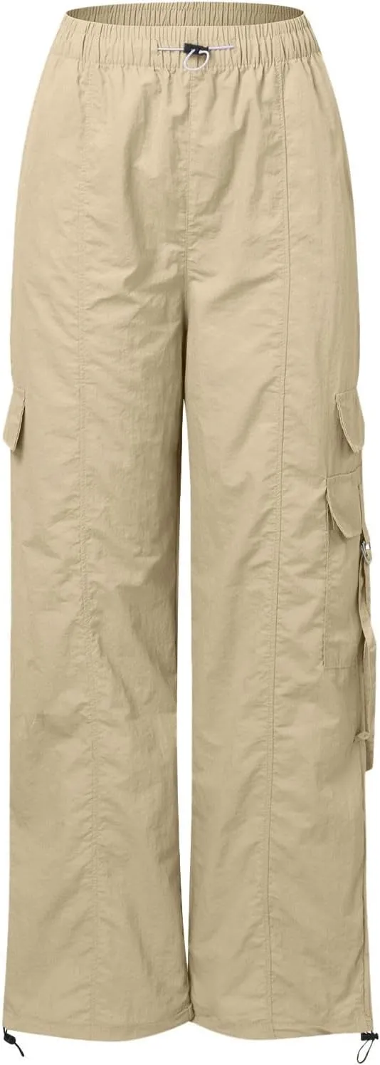 Wide Leg Pants for Women Winter Stretchy Vacation Pants with Pockets Straight Leg Water Resistant