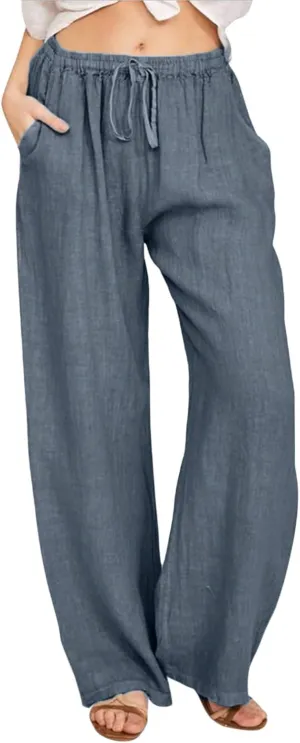 Wide Leg Sweatpants Winter Opaque Yoga Slacks with Pockets Barrel Pants Water Resistant