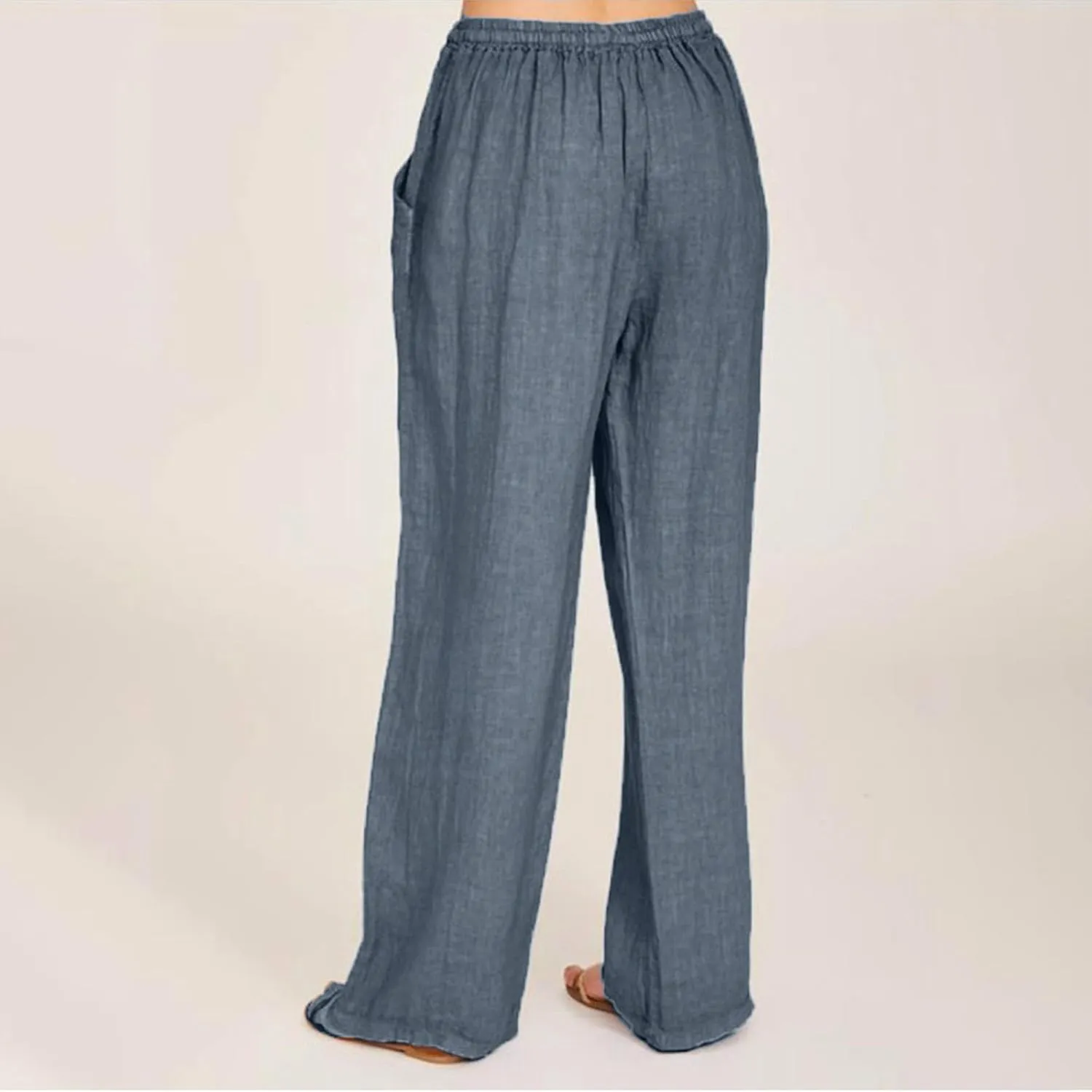 Wide Leg Sweatpants Winter Opaque Yoga Slacks with Pockets Barrel Pants Water Resistant