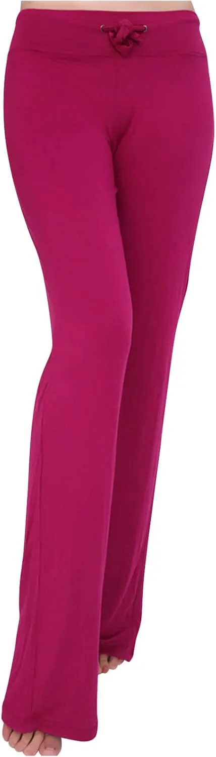 Wide Leg Yoga Pants Women Drawstring High Waist Tummy Control Lounge Trouser Bootcut Comfy Pants Gym Workout Leggings