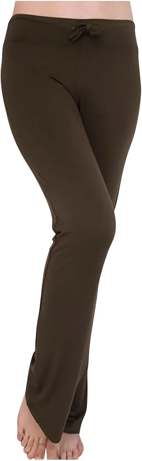 Wide Leg Yoga Pants Women Drawstring High Waist Tummy Control Lounge Trouser Bootcut Comfy Pants Gym Workout Leggings