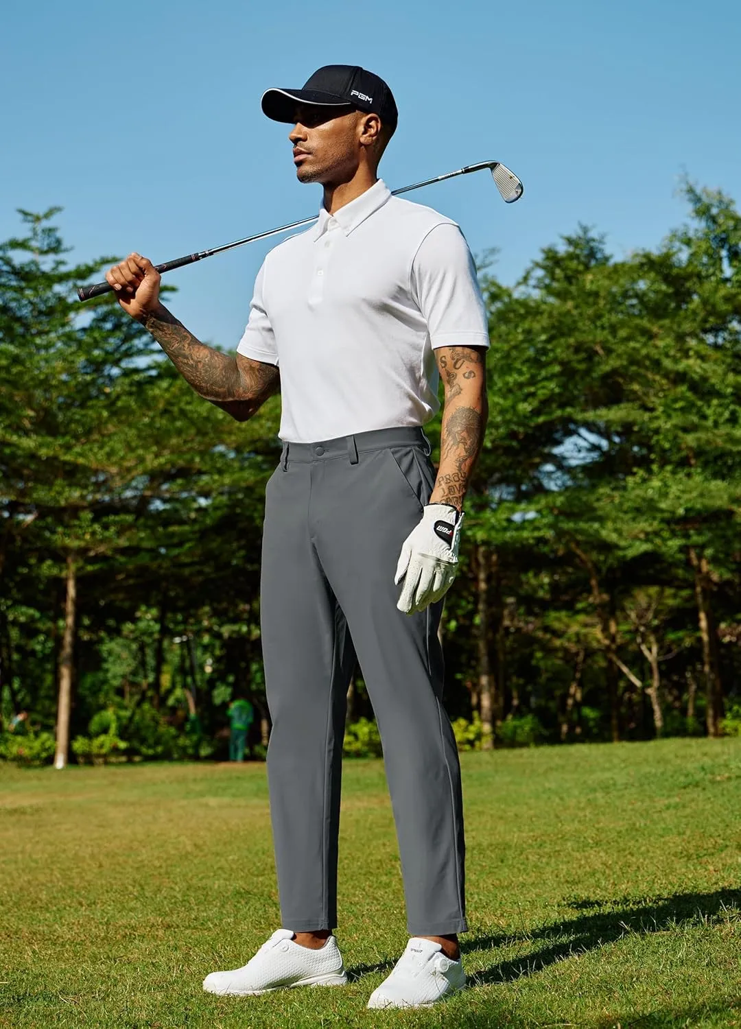Willit Mens Golf Pants Stretch Dress Pants Quick Dry Work Business Slacks Casual Pants with 4 Pockets 30"/32"/34"