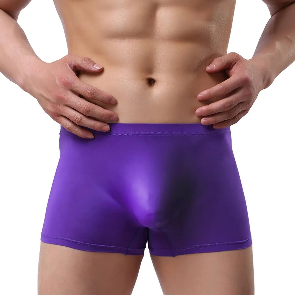 WINDAY Men Briefs Breathable Ice Silk Boxer Bikinis and Briefs N05