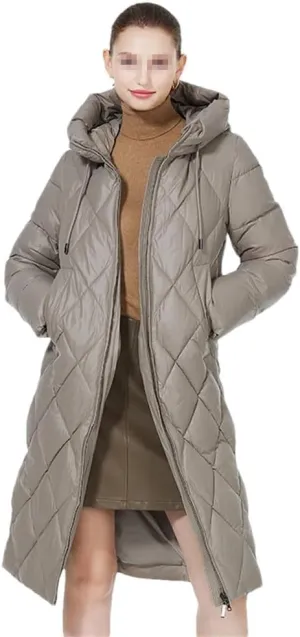 Winter Ladies Quilted Jacket Women Padded Parka Thickened Warm Long Cotton Coat