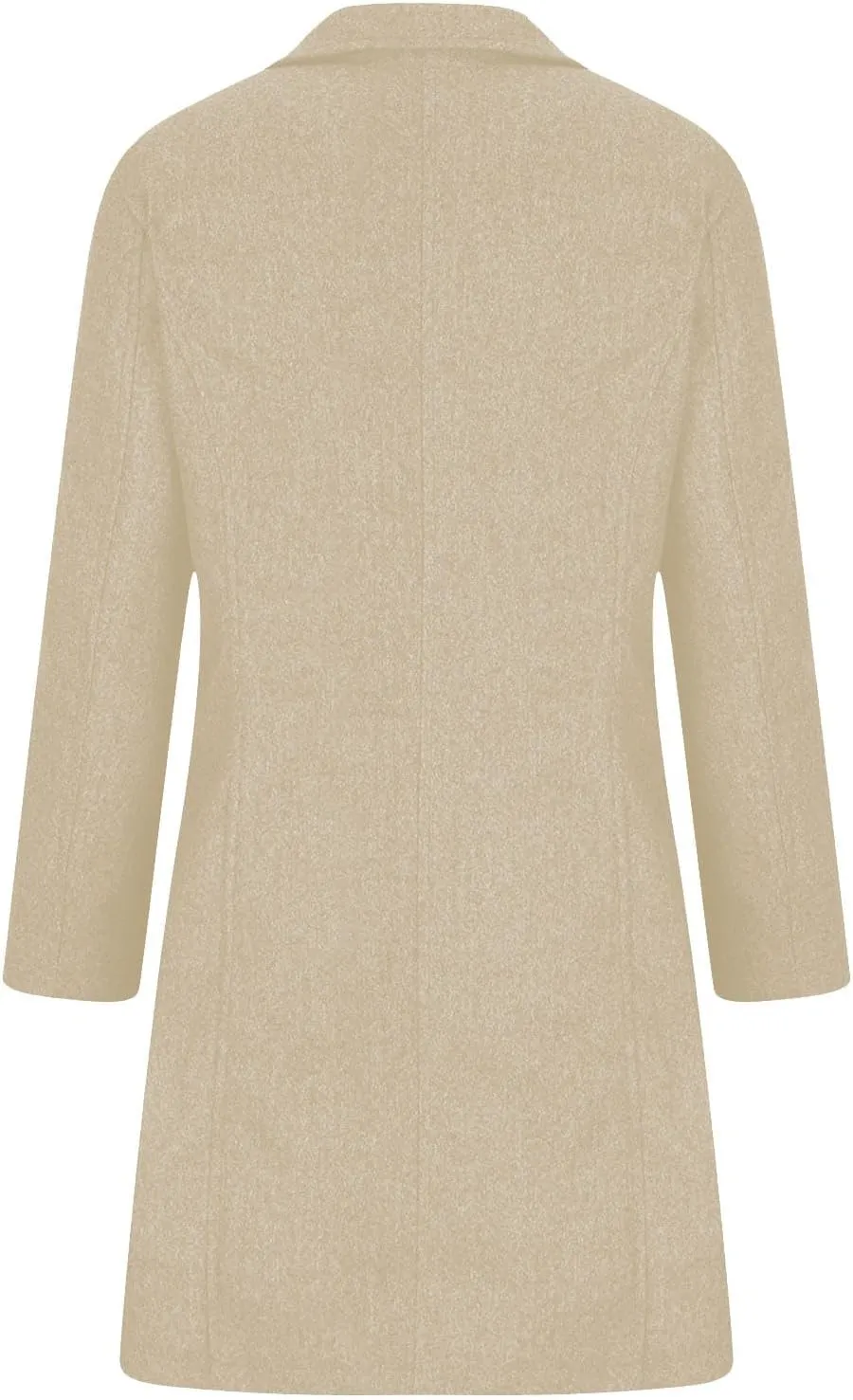 Winter Long Pea Coats for Women Wool Blend Stand Collar Single Breasted Jackets 2024 Casual Peacoat Overcoats