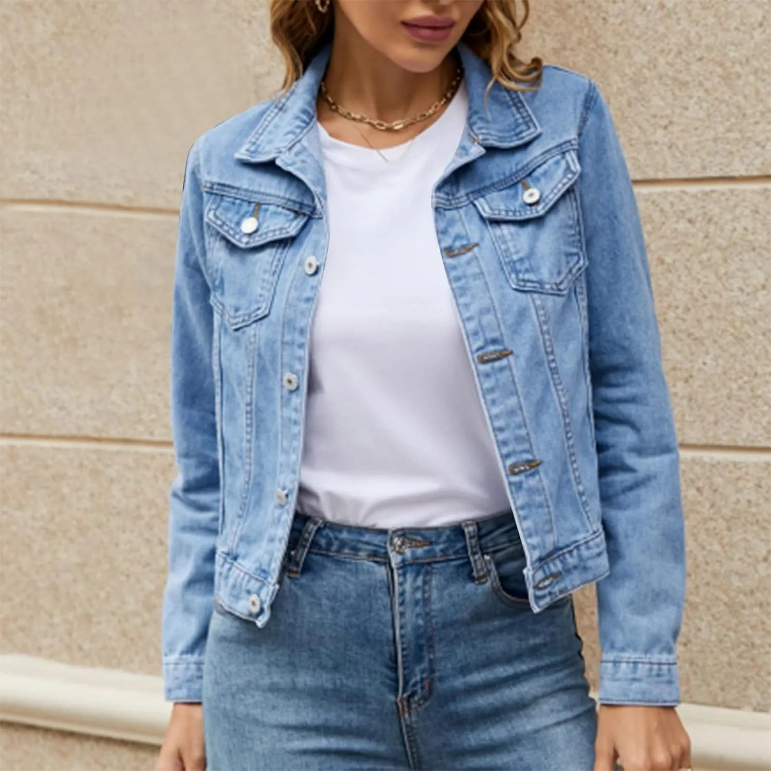Women Military Anorak Jackets Zip Up Snap Buttons Parka Utility Coats Outwear Cargo Jacket with Pocket