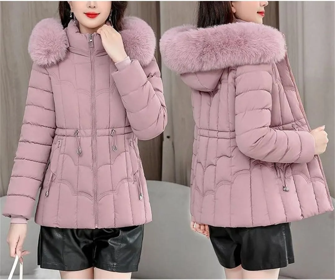 Women Winter Down Jacket Parkas Fashion Warm Cotton Padded Coat Short Overcoat Hooded Overwear Tops