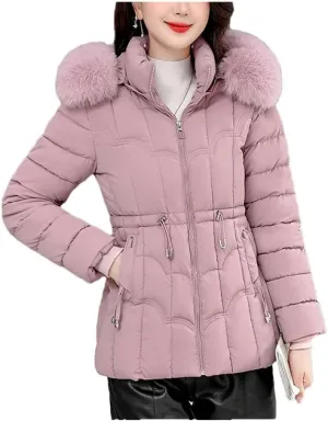 Women Winter Down Jacket Parkas Fashion Warm Cotton Padded Coat Short Overcoat Hooded Overwear Tops