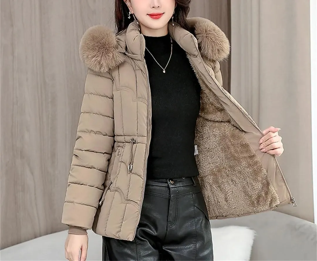 Women Winter Down Jacket Parkas Fashion Warm Cotton Padded Coat Short Overcoat Hooded Overwear Tops