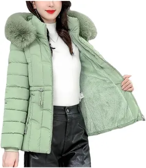 Women Winter Down Jacket Parkas Fashion Warm Cotton Padded Coat Short Overcoat Hooded Overwear Tops