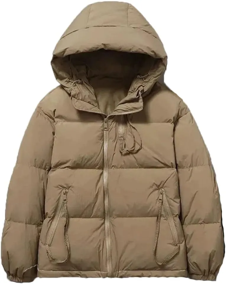 Women Winter Jacket Casual Hooded Cotton Coats Thicken Warm Down Cotton Parkas Zipper Padded Outwear Tops