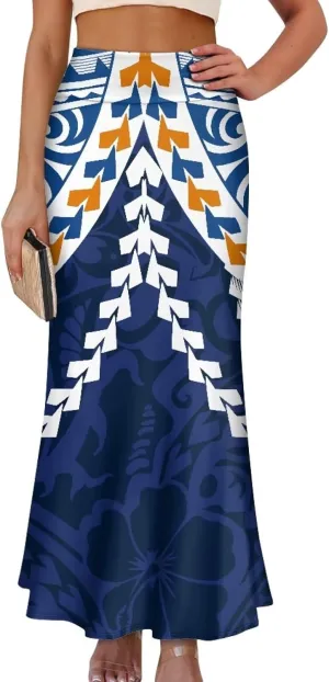 Womens Bohemian Skirts High Waist Skirt with Zipper Lightweight Soft Long Maxi Skirts Summer Fashion