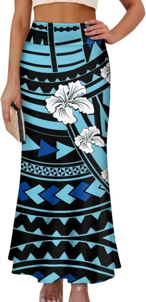 Womens Bohemian Skirts High Waist Skirt with Zipper Lightweight Soft Long Maxi Skirts Summer Fashion