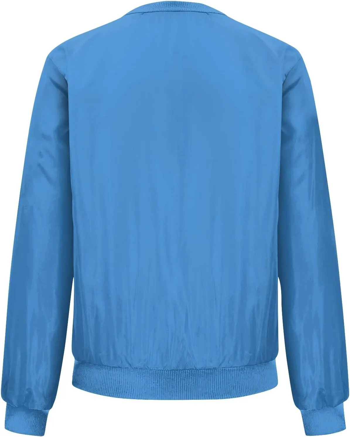 Womens Bomber Jacket Long Sleeve Casual Zipper Tops Cardigan Shirt Slim Jacket S-XXL