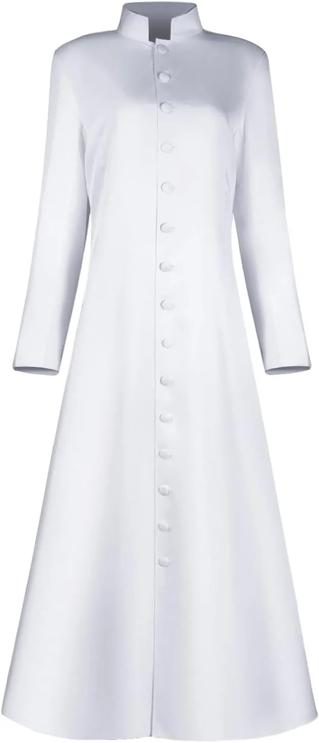 Women's Cassock Minister Robe for Clergy & Priest - Roman Choir Cassock & Church Robe