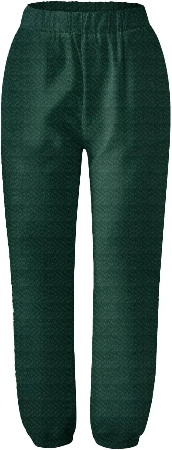 Women's Cotton Linen Capri Pants Elastic High Waisted Straight Leg Lounge Pants Casual Loose Fit Summer Trousers