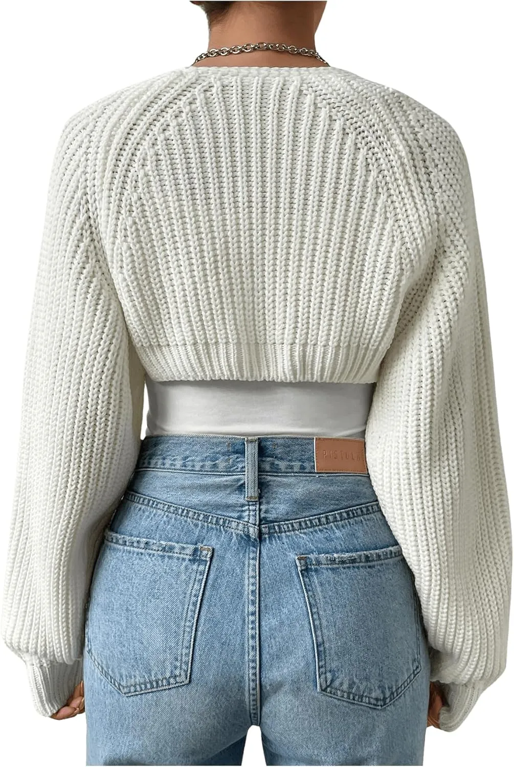 Women's Cropped Cardigan Sweaters Long Sleeve Open Front Bolero Shrugs Casual Knit Tops