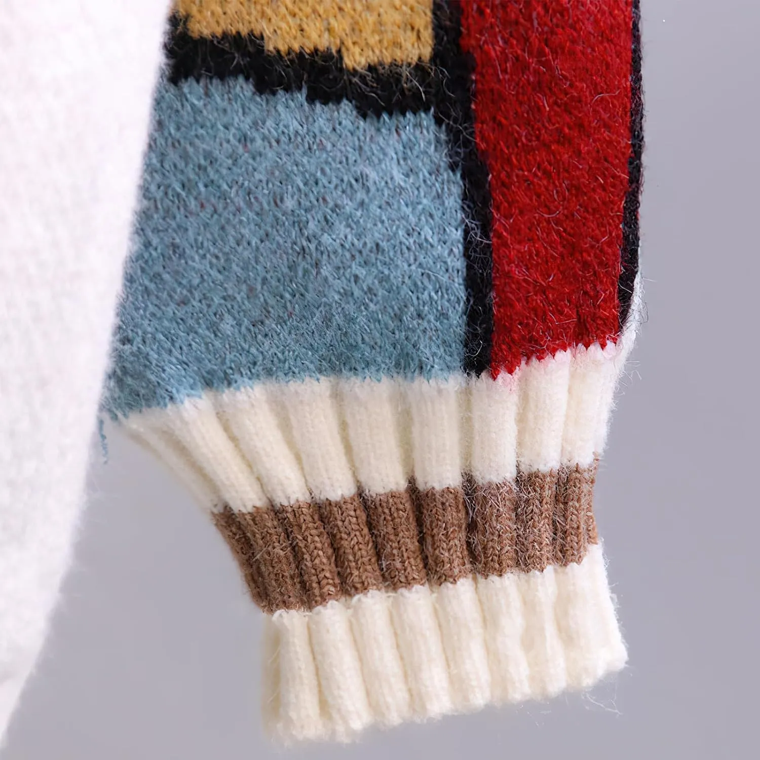 Womens Cute Embroidery Cartoon Duck Cable Knit Cardigans Sweater Button Down Slouchy Wool Blend Coat