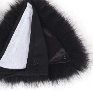 Womens Furry Faux Fur Bikini Sets Two Piece Halter String Triangle Swimsuits Bathing Suit