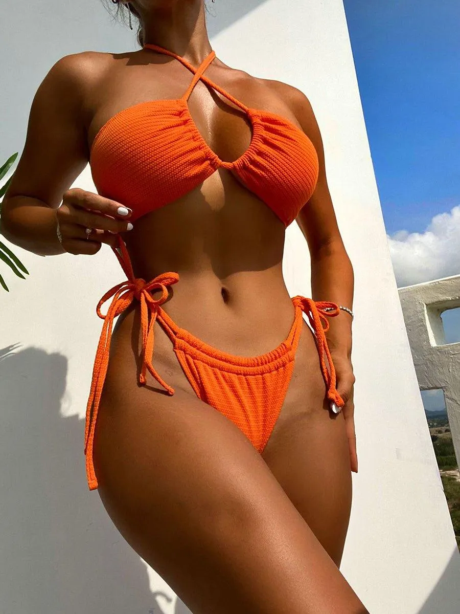 Women's GFIT Cutout Bikini Set - Two-Piece Swimwear for Beach & Pool