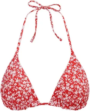 Women's Halter Reversible Bikini Top High Cut Tie Side Triangle String Bikini
