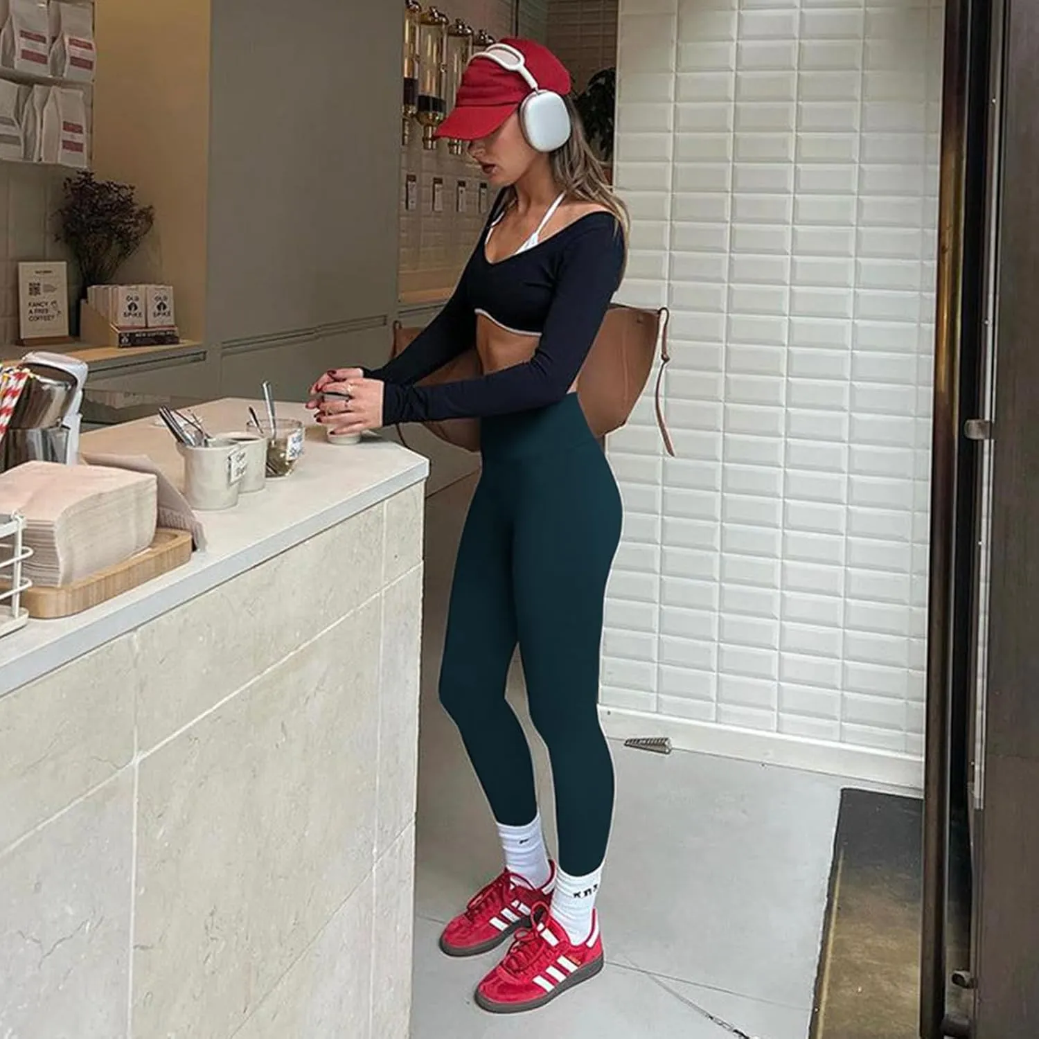 Women's High Waisted Yoga Leggings - Buttery Soft Tummy Control Workout Tights for Gym, Running & Athletic Wear