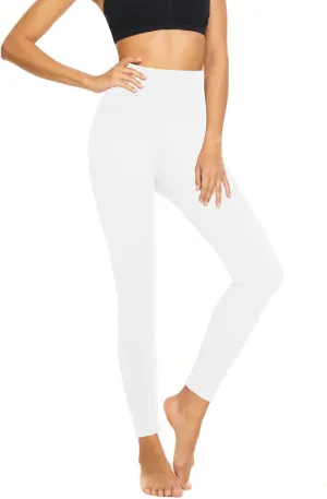 Women's High Waisted Yoga Leggings - Buttery Soft Tummy Control Workout Tights for Gym, Running & Athletic Wear