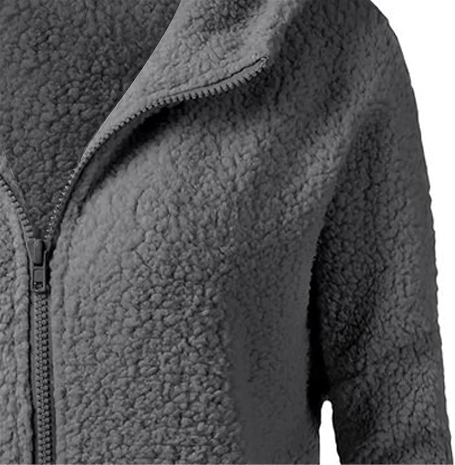 Womens Hooded Winter Coats 2022 Fashion Solid Soft Warm Zipper Wool Coat With Pocket Lightweight Slim Sweater Jacket